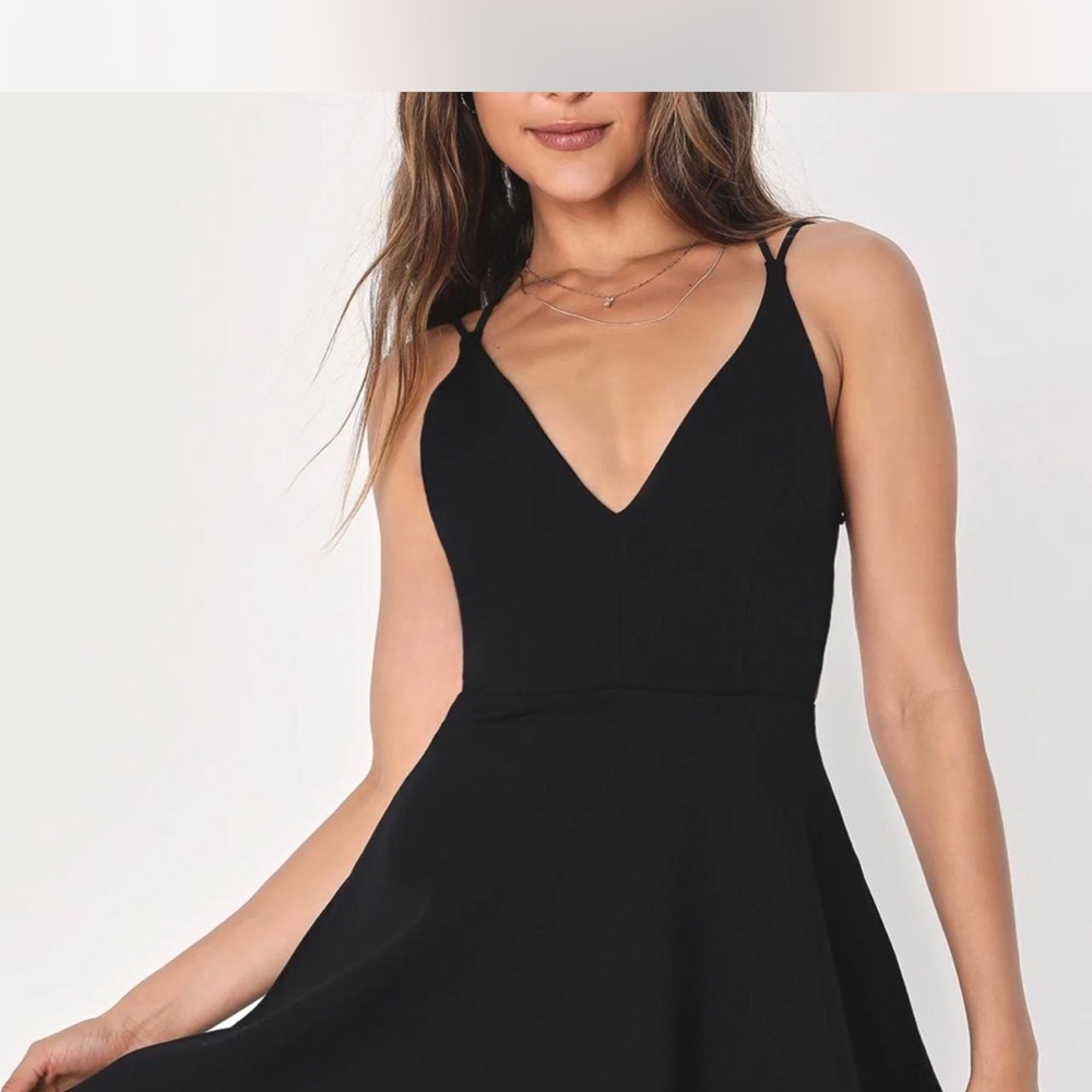 Lulu's Classic Black Mini Dress